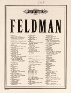 Piece pour 4 Pianos Morton Feldman Partition Piano