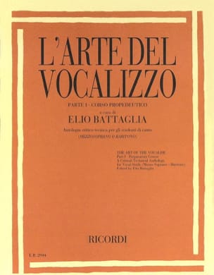 L'Arte Del Vocalizzo. Mezzo Elio Battaglia Partition Pédagogie
