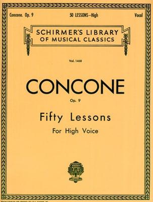 50 Lessons Opus 9 Voix Haute Giuseppe Concone Partition Pédagogie