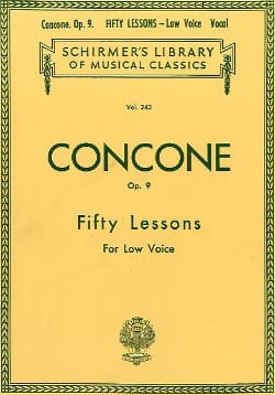 50 Lessons Op. 9 Voix Grave Giuseppe Concone Partition Pédagogie