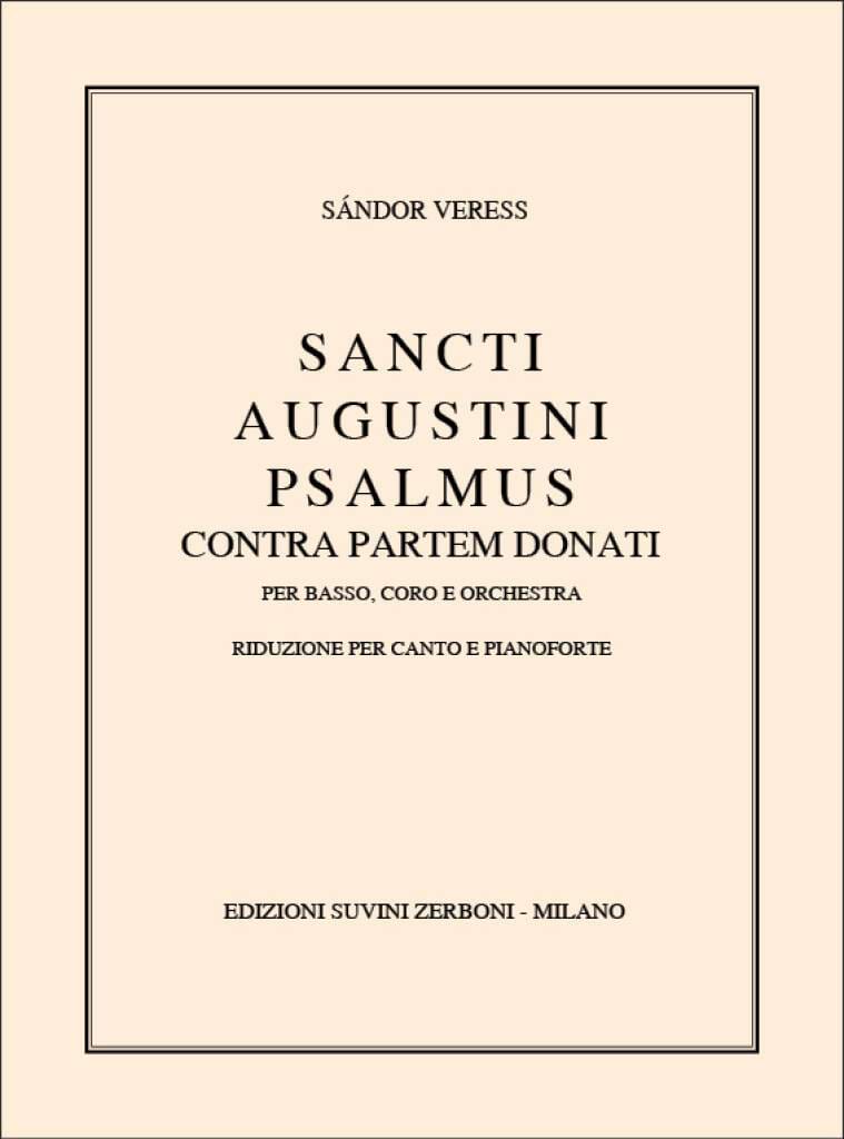Sancti Augustini Psalmus Contra Partem Donati S Veress Partition Chœur