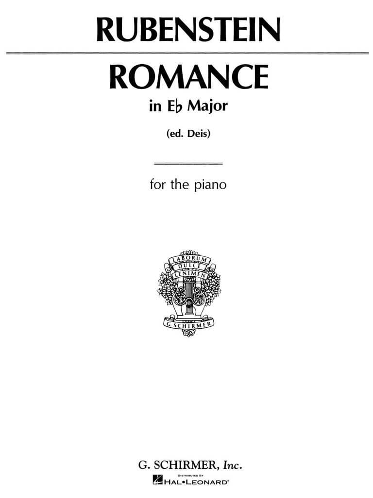 Romance En Mi Bémol Majeur Op. 44-1 - Anton Rubinstein - Partition