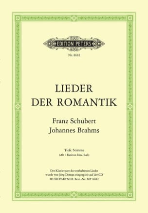 Lieder Romantik. Voix Grave SCHUBERT / BRAHMS Partition Mélodies