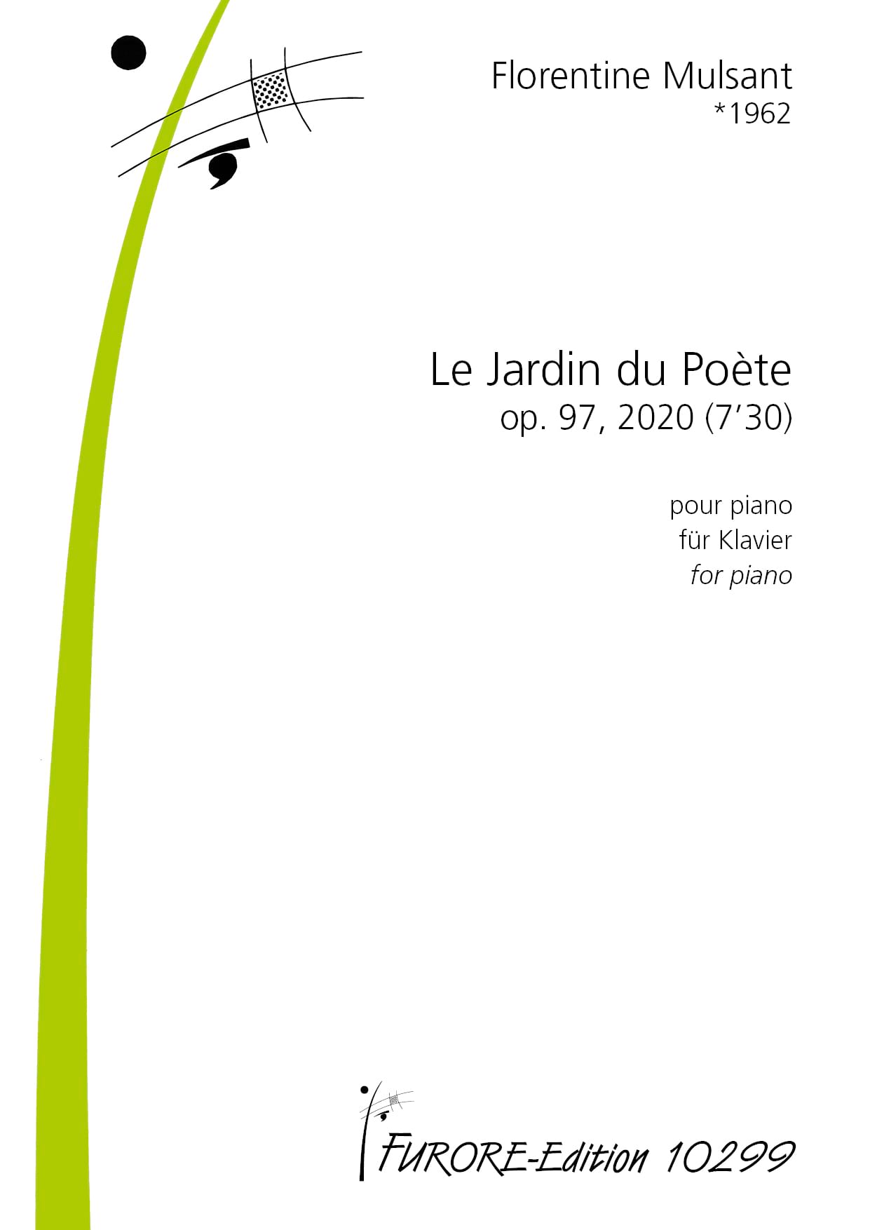 Le Jardin du Poète op.97 Florentine Mulsant Partition Piano