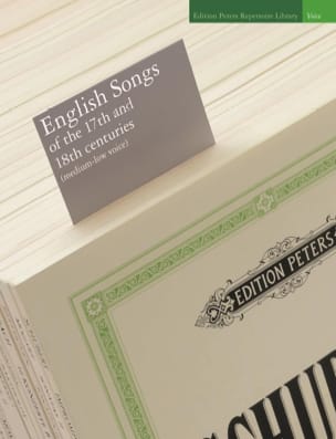 Mélodies et airs anglais du 17ème et 18ème s. Partition Recueils