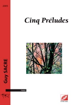 Cinq préludes Guy Sacre Partition Piano