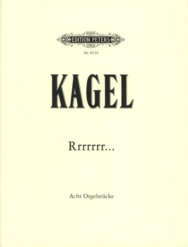 Rrrrrrr... : 8 Orgelstücke Mauricio Kagel Partition Orgue