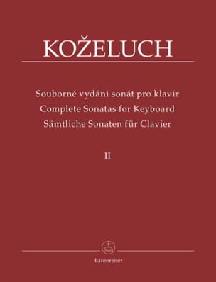Sonates pour Clavier - Volume 2 - Leopold Antonin Kozeluch - Partition