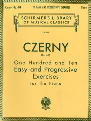 110 Easy And Progressive Exercices Op. 453 CZERNY Partition Piano
