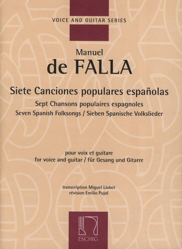 7 Canciones Populares Espanolas. DE FALLA Partition Guitare