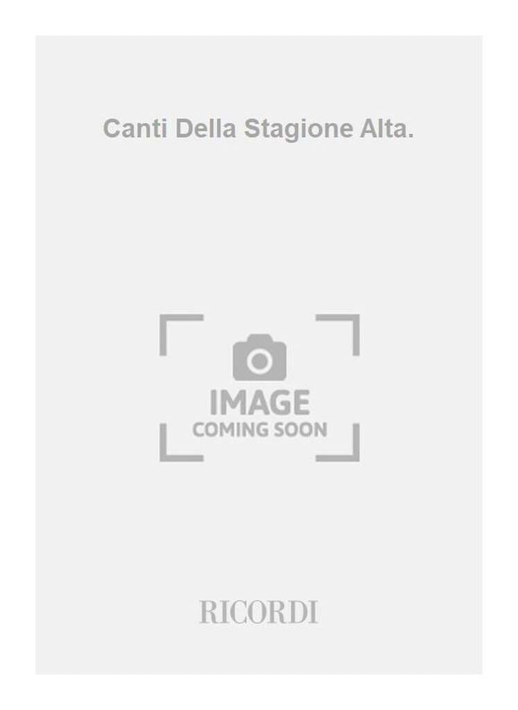 Canti della Stagione Alta Ildebrando Pizzetti Partition Piano