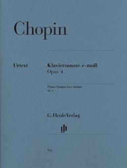 Sonate pour piano en do mineur Opus 4 CHOPIN Partition Piano