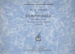 Symphonies Volume 1. 4 Mains MOZART Partition Piano