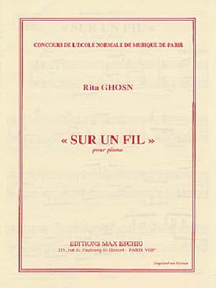 Sur un Fil Rita Ghosn Partition Piano