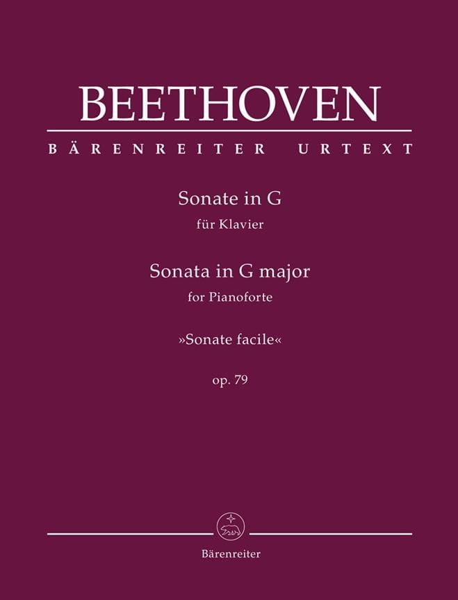 Sonate pour Piano Sol Majeur opus 79 BEETHOVEN Partition Piano
