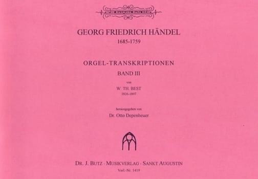 Orgel-Transkriptionen Volume 3 HAENDEL Partition Orgue