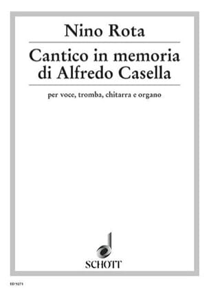 Cantico In Memoriam Di Alfredo Casella - ROTA - Partition