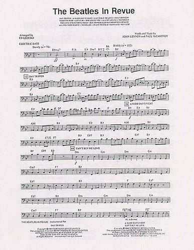 The Beatles In Revue Lojeski Partition