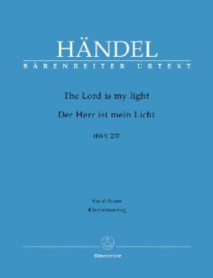The Lord Is My Light - HWV 255 HAENDEL Partition Chœur