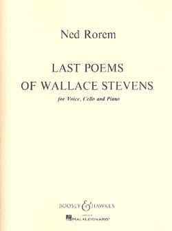 Last Poems Of Wallace Stevens Ned Rorem Partition Violoncelle