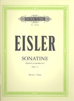 Sonatine Op. 44 Hanns Eisler Partition Piano