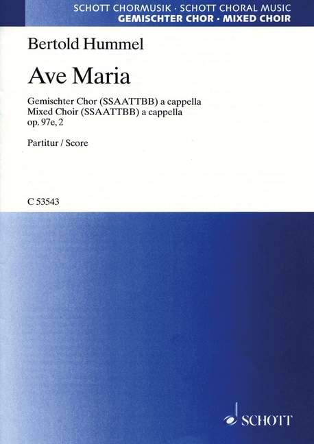 Ave Maria op. 97e, 2 HUMMEL Partition
