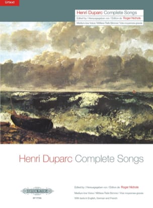 17 Mélodies. Voix Moyenne Henri Duparc Partition Mélodies