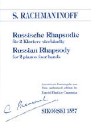 Russische Rhapsodie. 2 Pianos RACHMANINOV Partition Piano