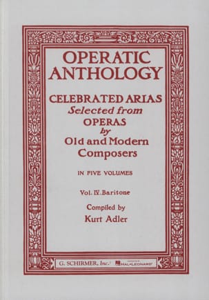 Operatic Anthology Volume 4 Baryton Partition Opéras