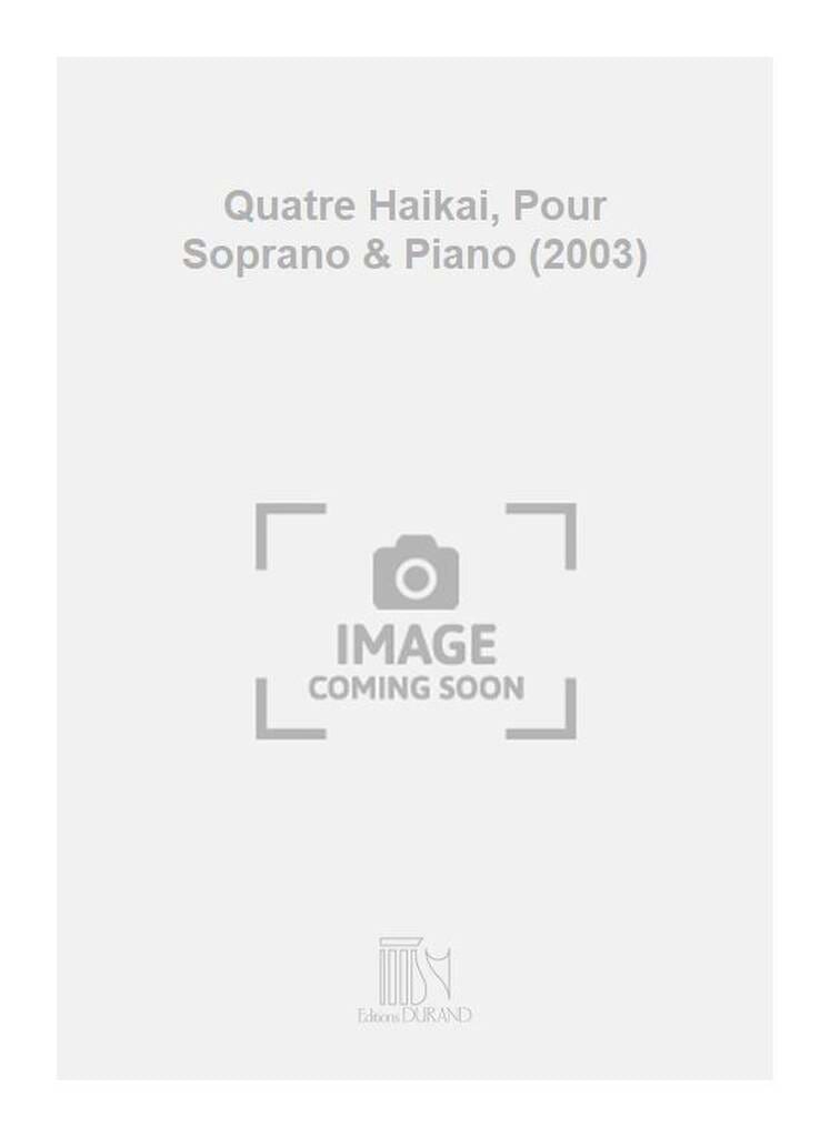 4 Haïkaï Yves Prin Partition Mélodies