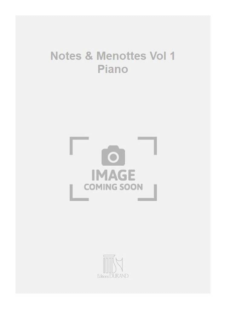 Notes et Menottes Piano Volume 1 Claude Ballif Partition Piano