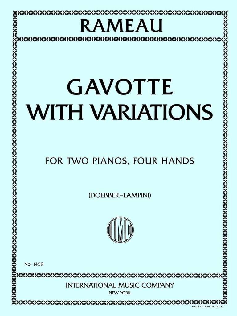 Gavotte With Variations In A Minor. 2 Pianos RAMEAU Partition Piano