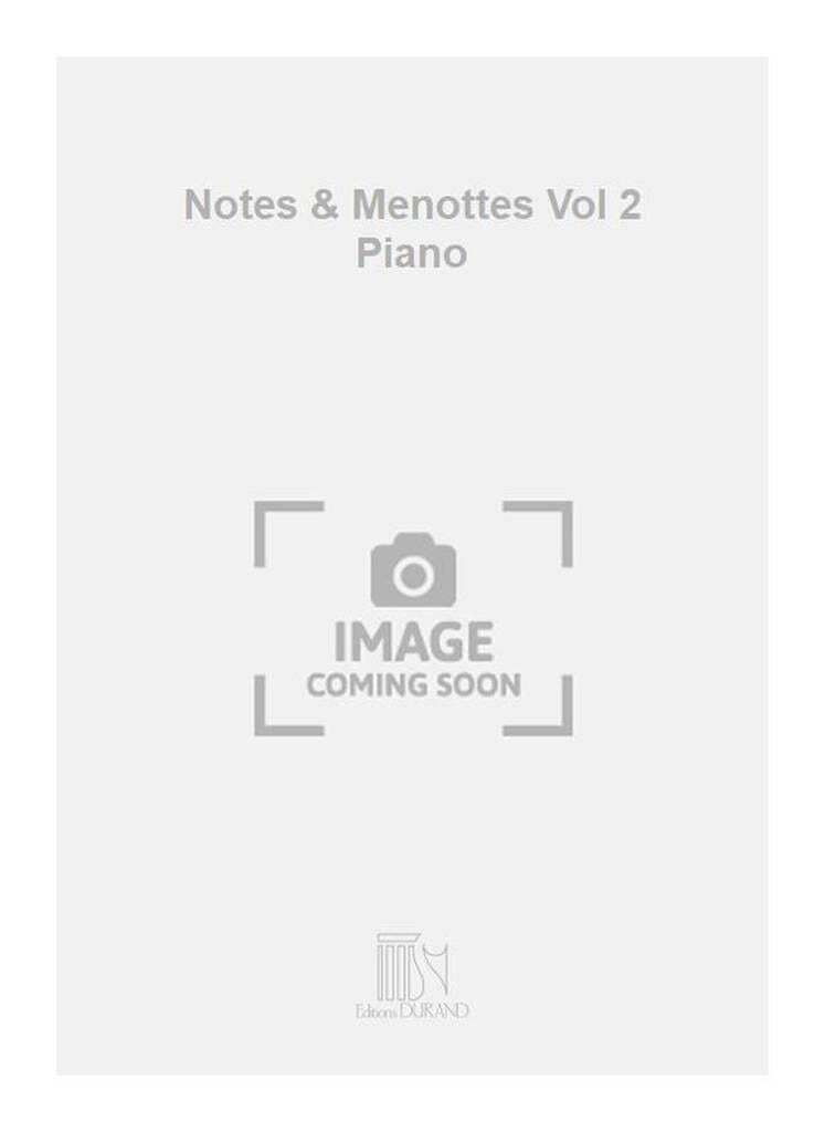 Notes et Menottes Piano Volume 2 Claude Ballif Partition Piano