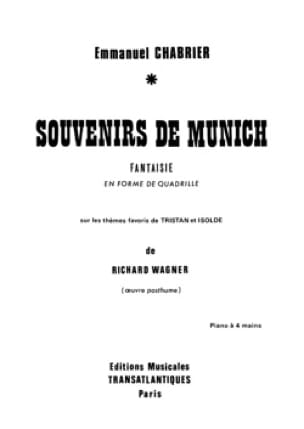 Souvenirs de Munich. 4 Mains. - CHABRIER - Partition - Piano