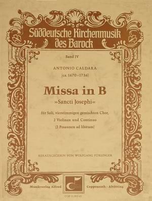 Missa in B Sti Josephi CALDARA Partition