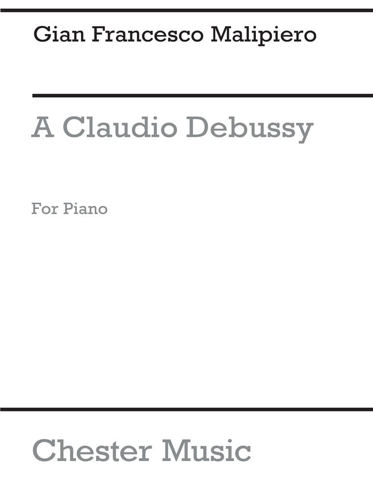 A Claude Debussy Francesco Malipiero Gian Partition