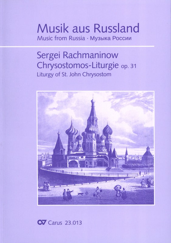 Liturgie de Saint Jean Chrysostome op. 31 RACHMANINOV Partition Chœur