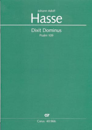 Dixit Dominus Johann Adolf Hasse Partition Chœur