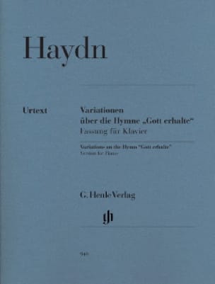 Variations sur l'hymne Gott erhalte Hob 3-77 HAYDN Partition Piano