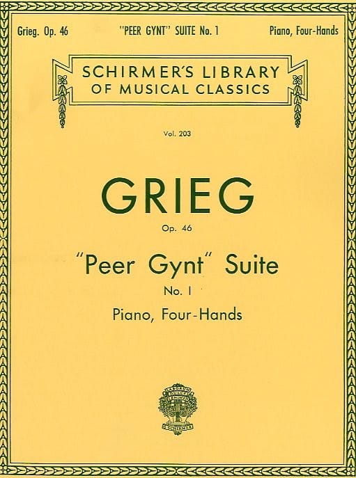 Peer Gynt Suite 1 Op. 46. 4 Mains - GRIEG - Partition - Piano