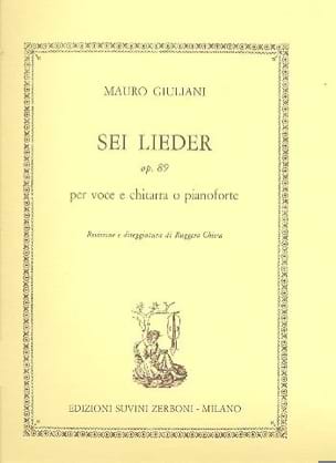 6 Lieder Opus 89 Mauro Giuliani Partition Guitare