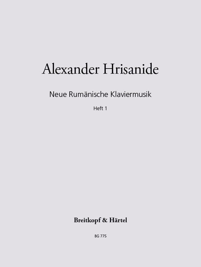 Neue rumänische Klaviermusik 1 Partition Piano