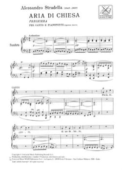 Aria Di Chiesa. Soprano Ou Ténor - Alessandro Stradella - Partition