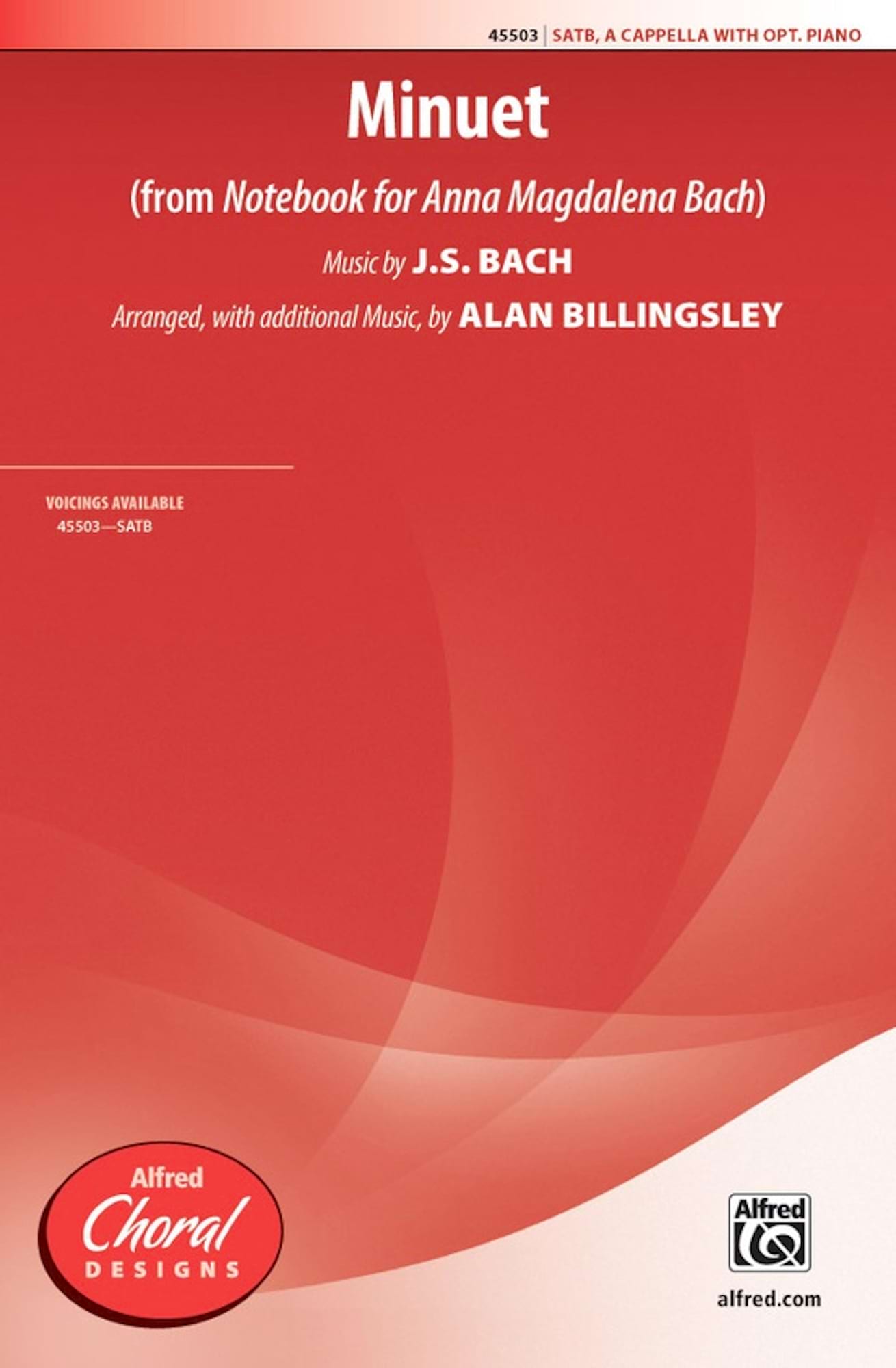 Minuet - SATB BACH Partition