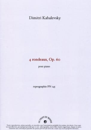 4 Rondeaux Opus 60. Dmitri Kabalevski Partition Piano