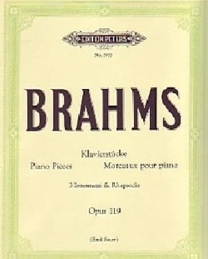 4 Pièces Op.119 BRAHMS Partition Piano