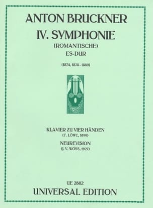 Symphonie N°4 Romantique. 4 Mains BRUCKNER Partition Piano