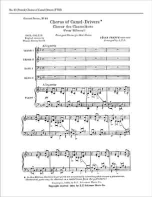 Parcourir les pages de Rebecca: Chorus of Camel Drivers - FRANCK - Partition