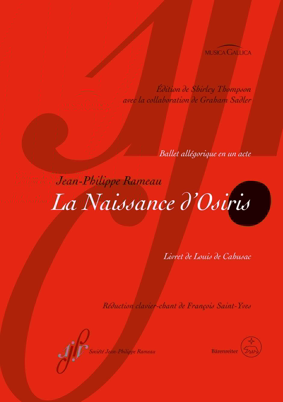La Naissance d'Osiris RCT 48 RAMEAU Partition