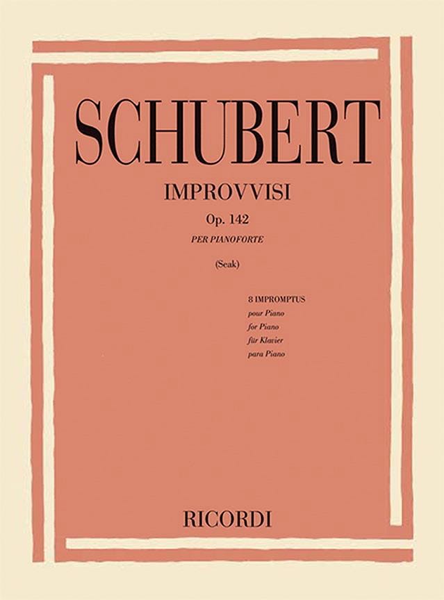 Impromptus op. 142 SCHUBERT Partition Piano